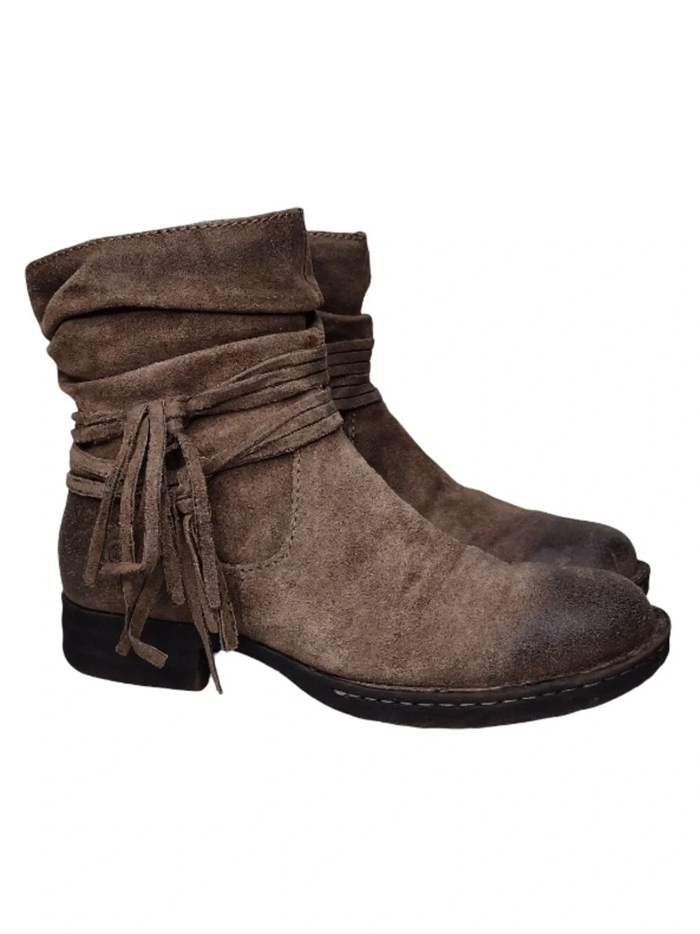 Born Cross Sz 7M Leather Boho Western Ankle Boots - Picture 1 of 13